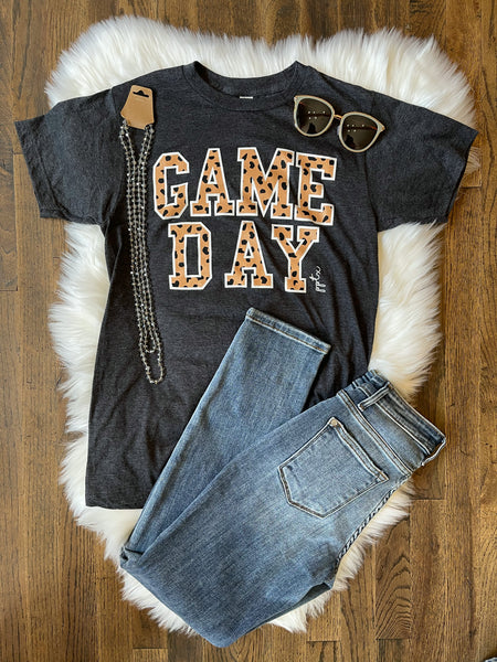 Spotted GAME DAY Tee || Char-Black