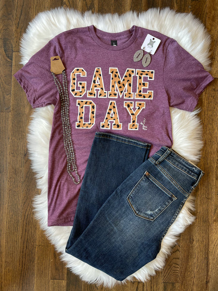 Spotted GAME DAY Tee || Maroon