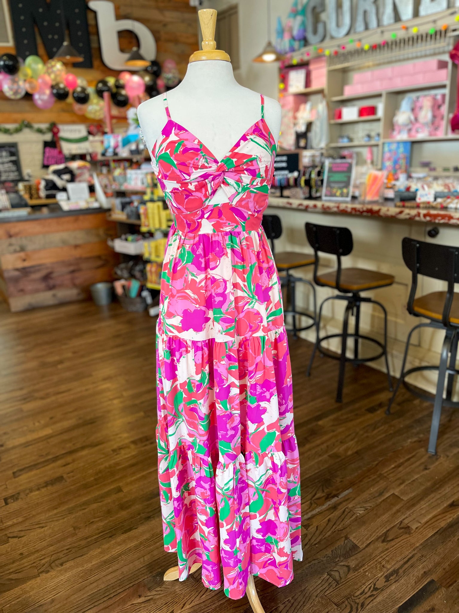 Holly Tropical Floral Dress || Orchid Multi