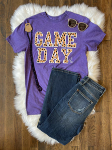 Spotted GAME DAY Tee || Purple