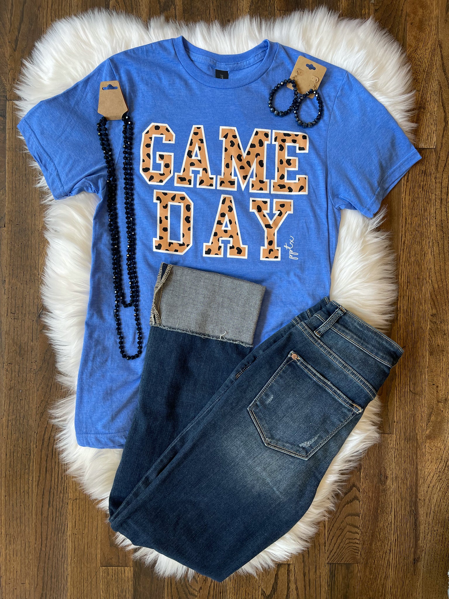 Spotted GAME DAY Tee || Blue
