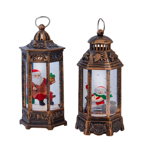 Light-Up Multicolor Santa/Snowman Lanterns