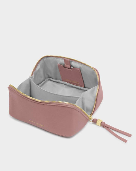 Katie Loxton || Fold-Out Mirror Make Up Bag - Deep Rose