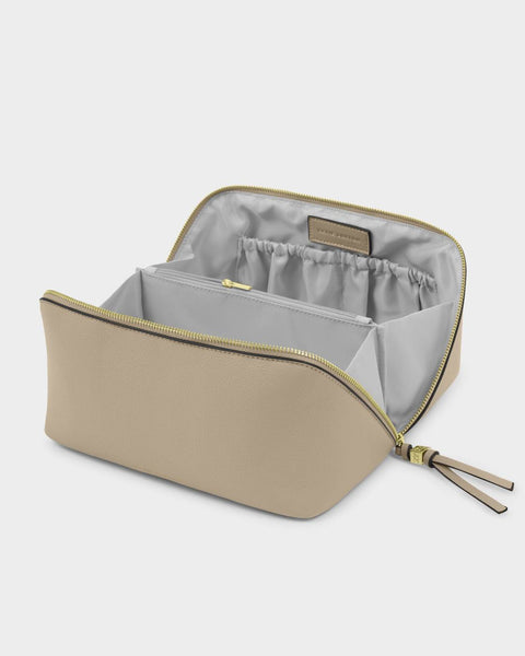 Katie Loxton || Soho Large Make Up Bag - Light Taupe
