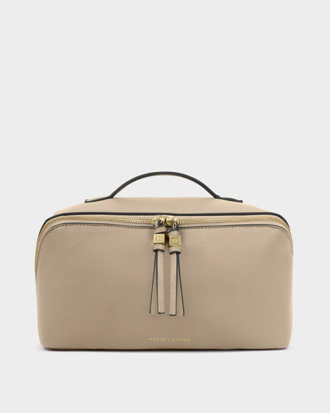 Katie Loxton || Soho Large Make Up Bag - Light Taupe