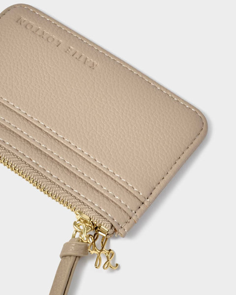 Katie Loxton || Gift Boxed Coin & Card Holder - Light Taupe