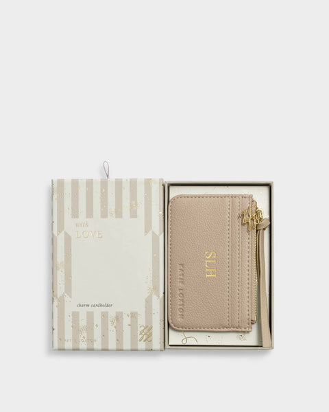 Katie Loxton || Gift Boxed Coin & Card Holder - Light Taupe