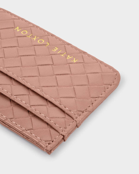 Katie Loxton || Gift Boxed Woven Keychain & Card Holder Set - Nude Pink
