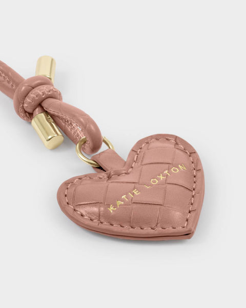 Katie Loxton || Gift Boxed Woven Keychain & Card Holder Set - Nude Pink