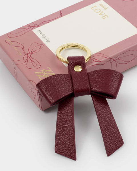 Katie Loxton || "You Make My Life Bow-tiful' Boxed Bow Keychain - Cherry