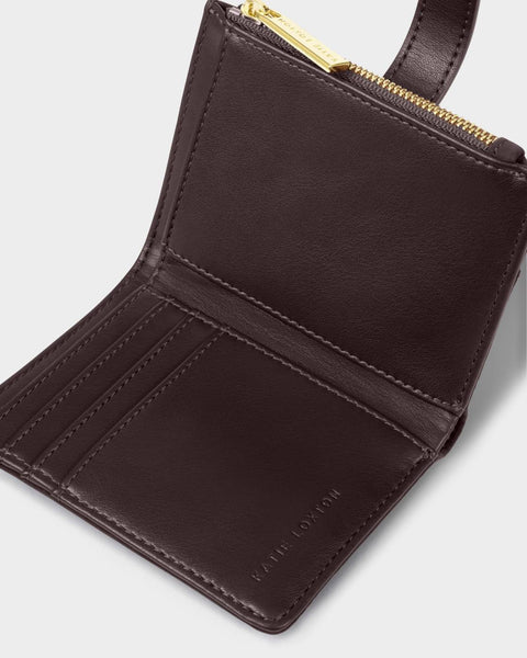 Katie Loxton || Orin Twist Lock Wallet - Chocolate Leopard