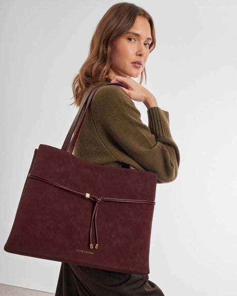 Katie Loxton || Lori Tote Bag - Cherry Suedette