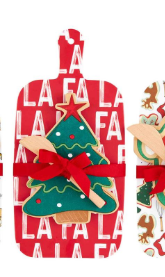 CHRISTMAS MELAMINE BOARD & NAPKIN SET