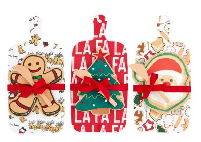 CHRISTMAS MELAMINE BOARD & NAPKIN SET