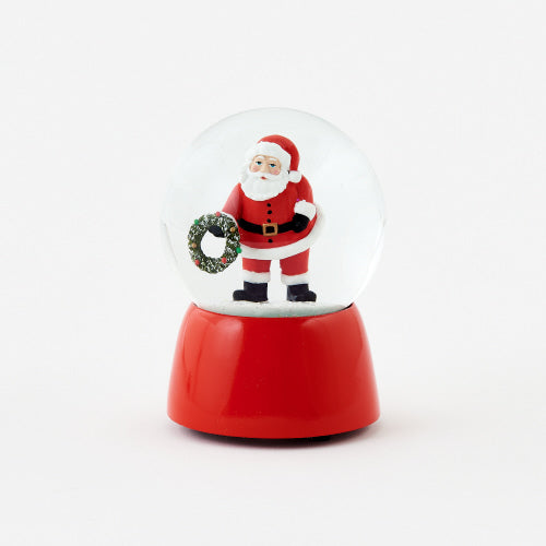 Musical Santa w/Wreath Snow Globe