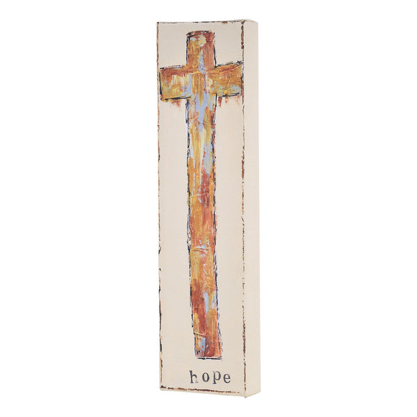 Hope Gold Cross Canvas