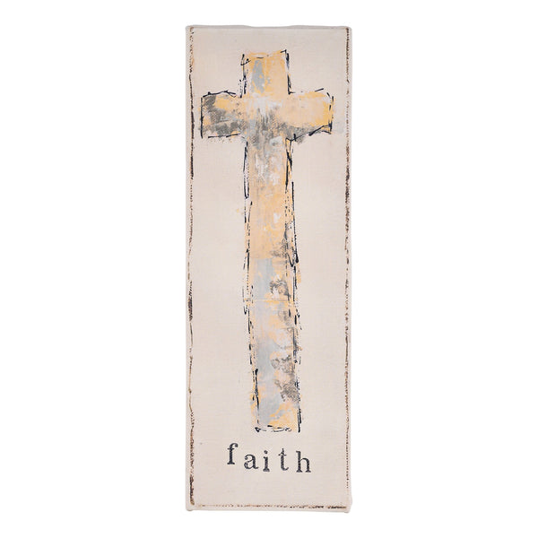 Faith Gold Cross Canvas