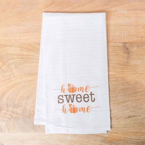 Home Sweet Home Pumpkin Pinstripe Towel