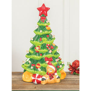 Ceramic Bear Christmas Tree