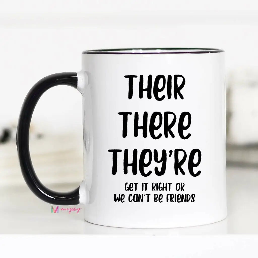 Their There They're Mug