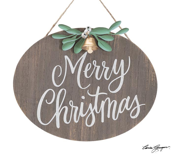 Merry Christmas Natural Wall Hanging