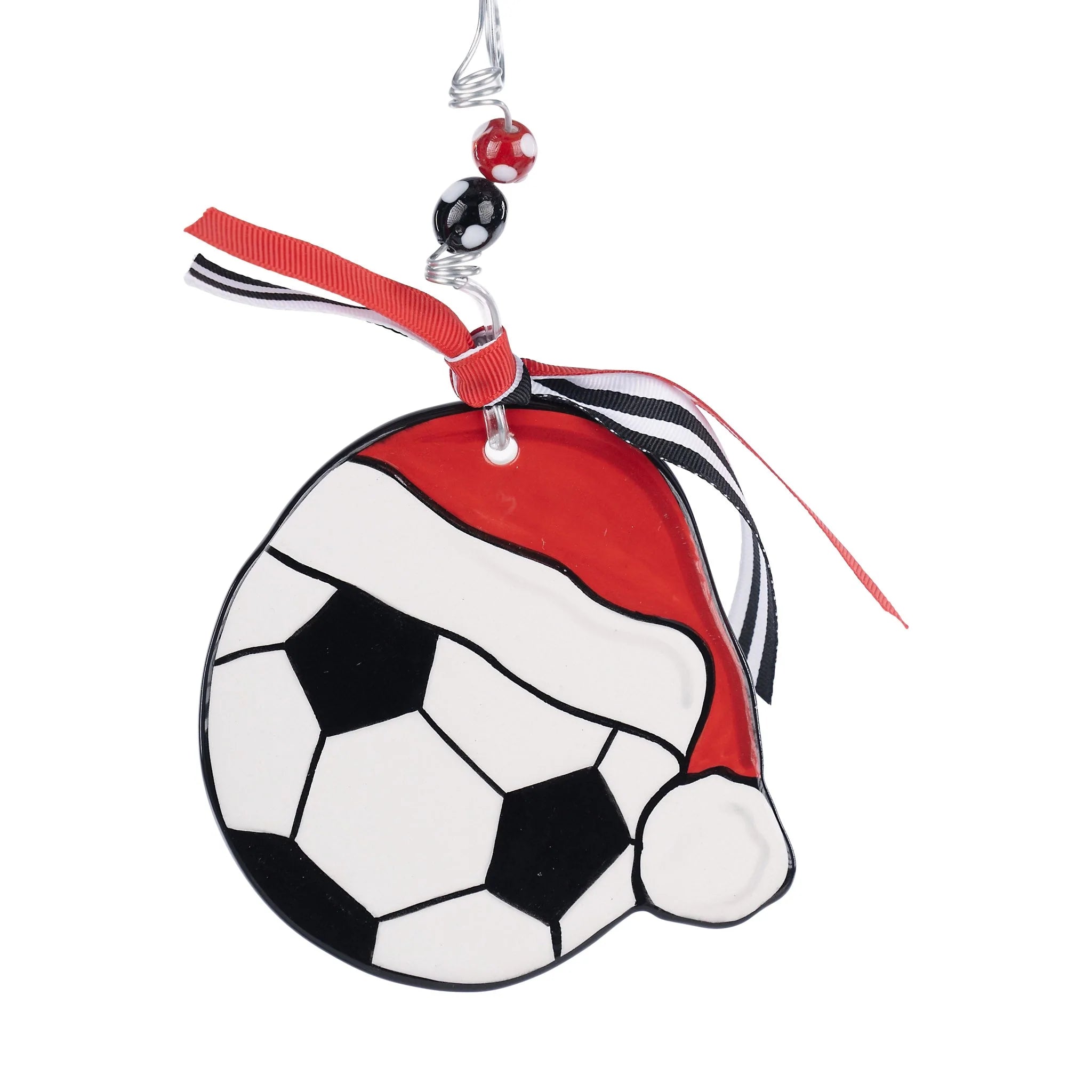 Soccer Ceramic Flat Ornament