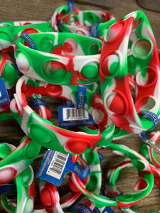 Red / Green / White Popper Bracelets