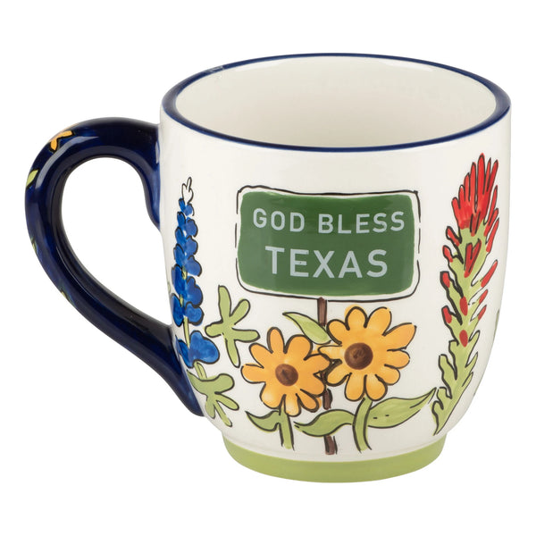 God Bless Texas Wildflower Mug