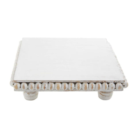 White Beaded Trivet