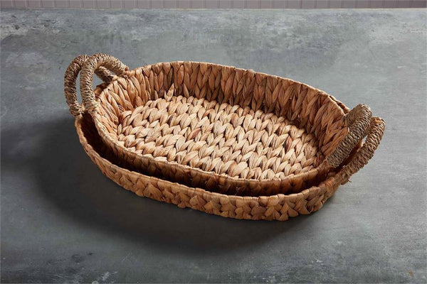 Hyacinth Basket Weave Trays