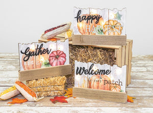 Happy Gather Welcome Tabletop Light-up Display