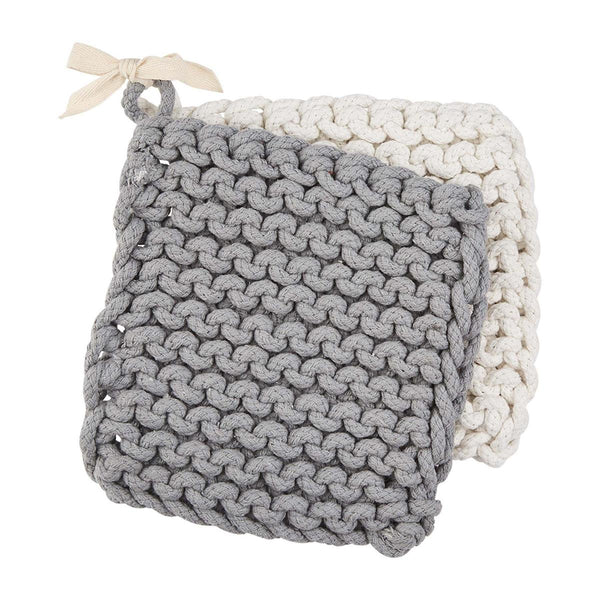 Neutral Crochet Pot Holder Set