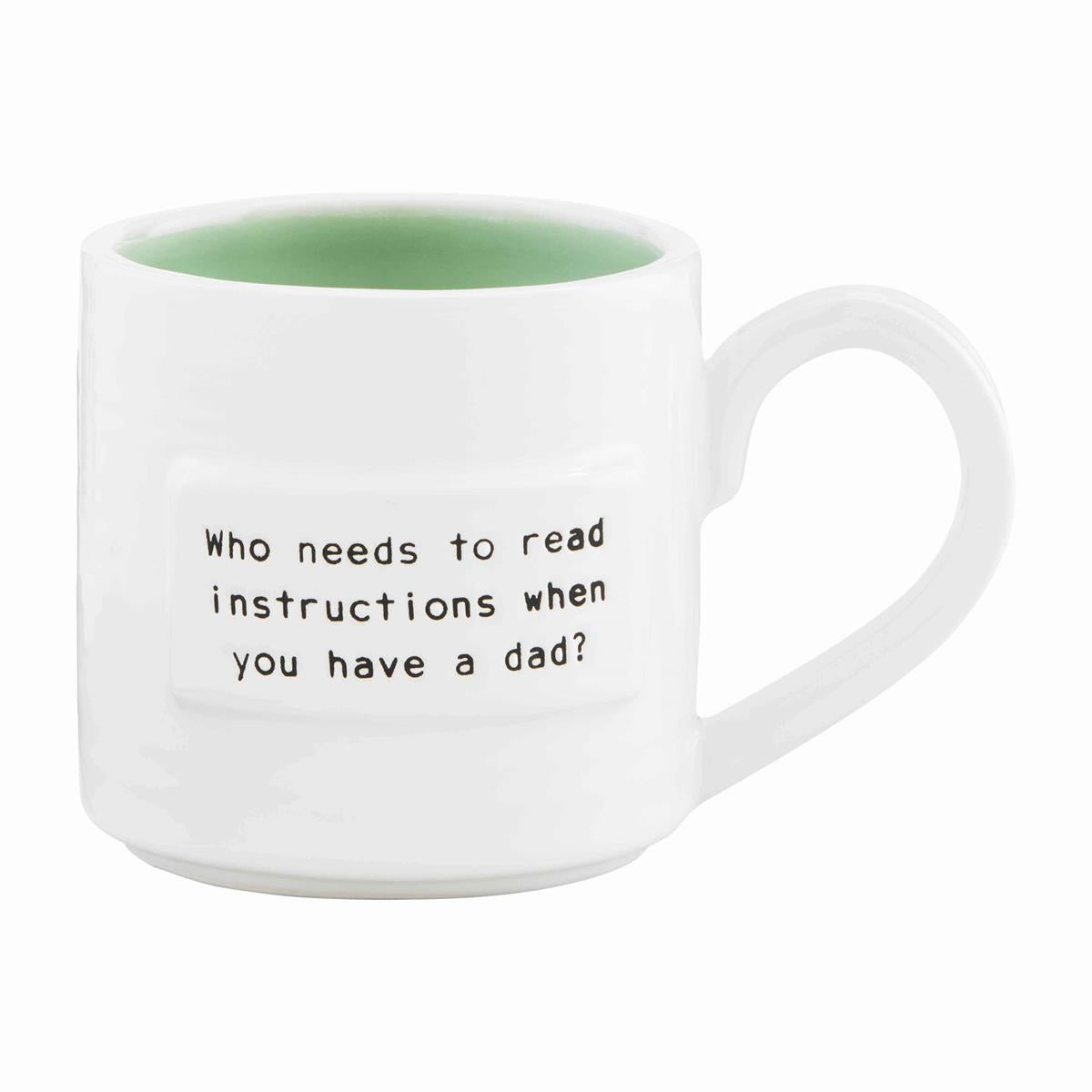 Dad Instructions Sentiment Mug