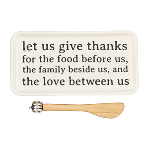 Give Thanks Butter Dish Set