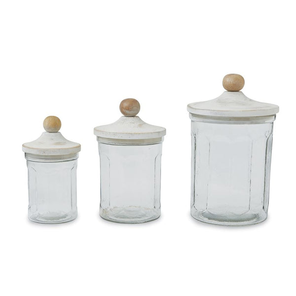 Glass Canister Set of 3