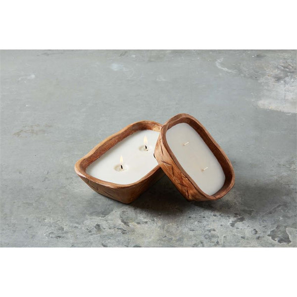 Petite Wood Bowl Candle || Natural