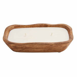 Petite Wood Bowl Candle || Natural