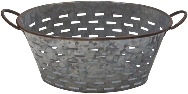 Punch Metal Oval Basket