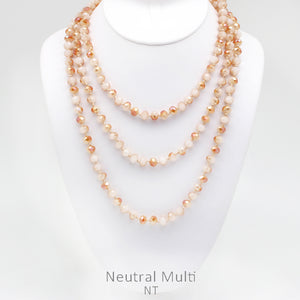 60" Bead Necklace || Natural