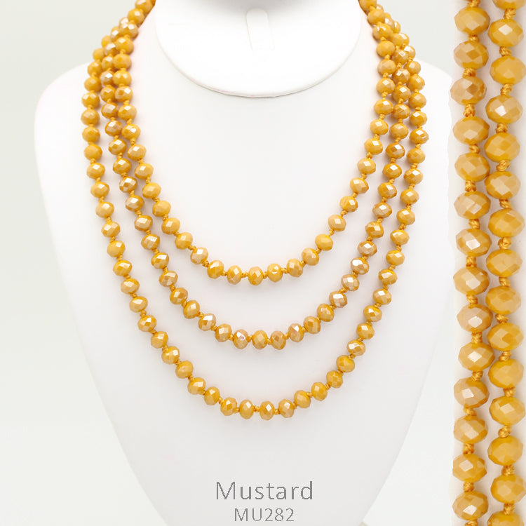 60" Bead Necklace || MUSTARD Online