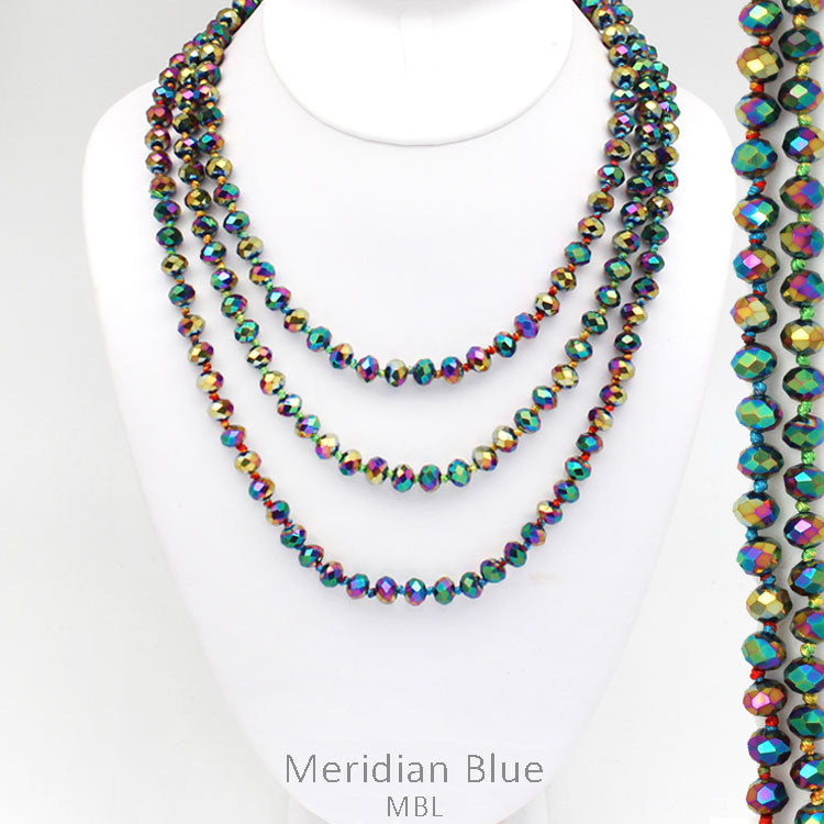 60" Bead Necklace || MERIDIAN BLUE METALLIC Online