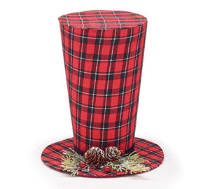 Red Plaid Top Hat