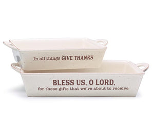 Baking Dish || Give Thanks / Bless Us
