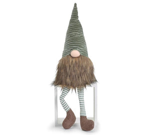 Gnome with Green Hat & Brown Beard with Legs