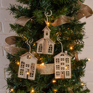 Natural Christmas Village Ornament