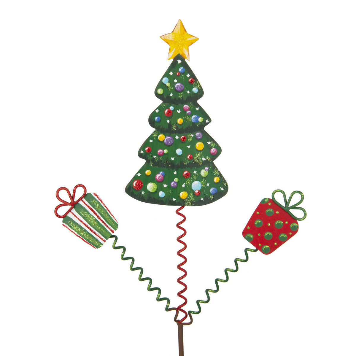 Pile Merry & Bright Tree & Gift Trio Stake