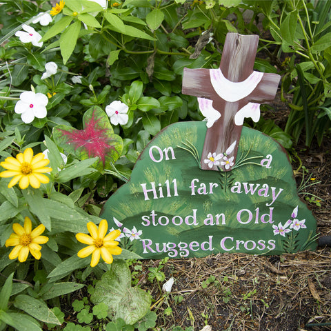 Old Rugged Cross Stake