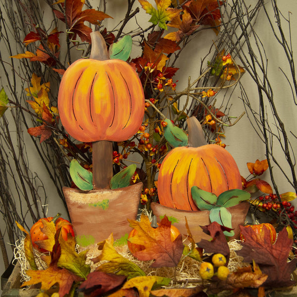 Potted Pumpkins Stake