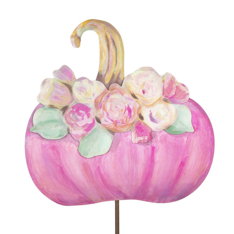 Pink Pumpkin Arrangement Stake