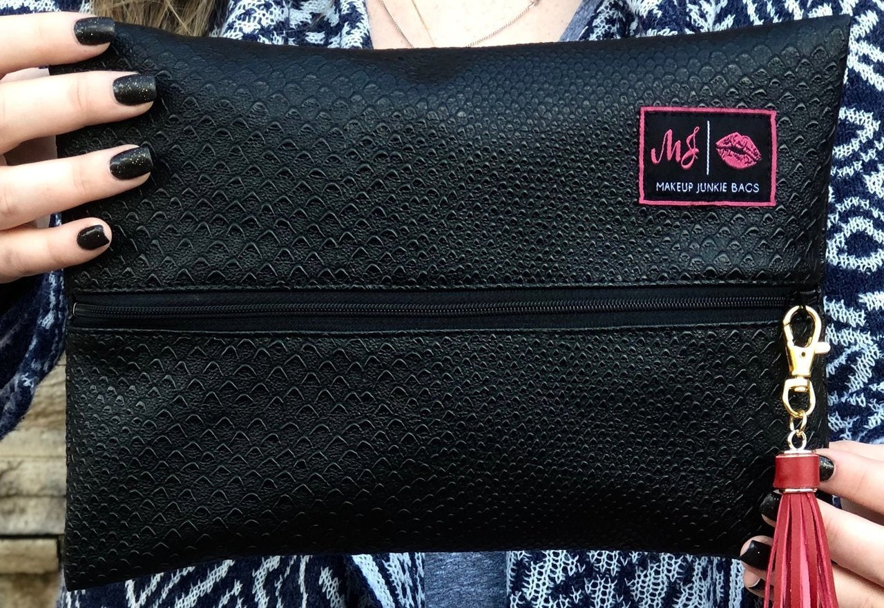 Black Cobra Makeup Junkie Bag